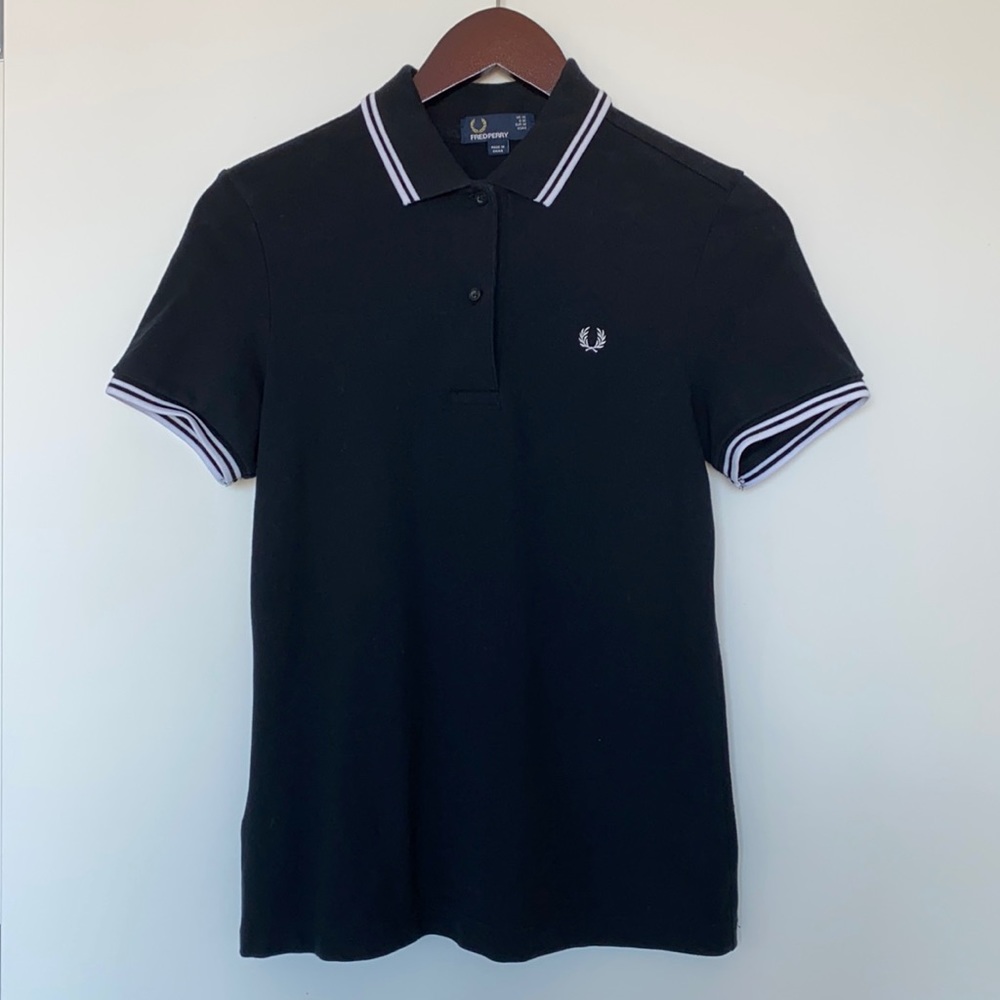 Fred Perry Classic Black & White Tipped Polo Shirt